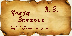 Nadja Burazer vizit kartica